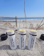 Small-batch handcrafted grass-fed tallow lip balm tube with castor oil and beeswax, coconut oil free for chronic dry chapped lips.